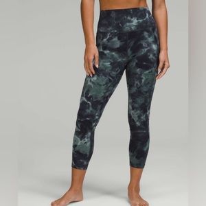 Lululemon Align High-Rise Crop 23" Diamond Dye Silver Blue Tidewater Teal pocket